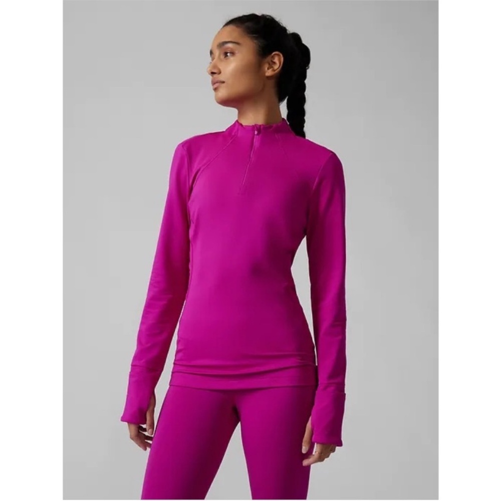 Athleta Women's Whistler Half‎ Zip Fuchsia Size S